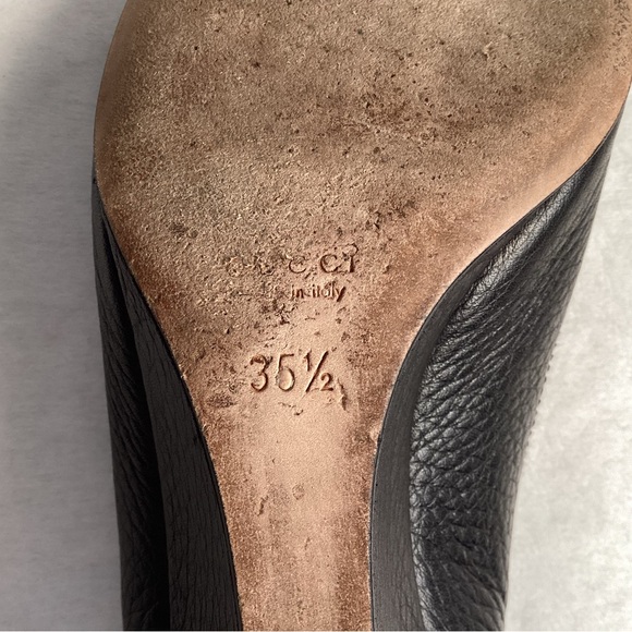 Authentic Gucci Cellarius Peep-Toe Wedge, Size 5.5 - Picture 10 of 12